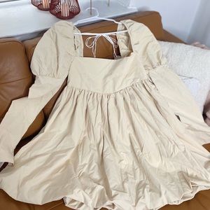 *Bridgerton Inspired* Puffy Flowy Dress Long Sleeve Empire Waist Short Dress